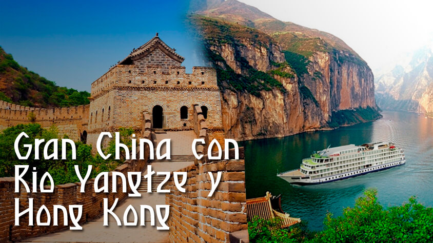 Gran China con Rio Yangtze y Hong Kong